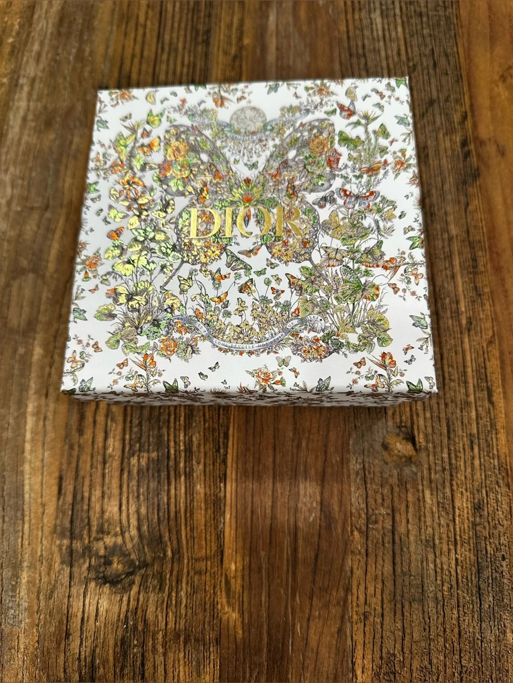 Dior White Floral Gift Box with Gold Logo